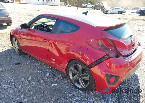 2013 Hyundai Veloster Turbo W/Black из США, поврежденный, VIN KMHTC6AEXDU115328